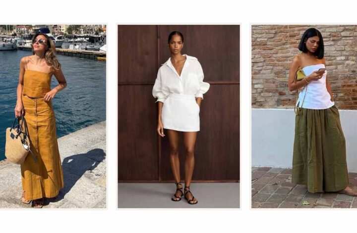 Discover the chicest linen skirt outfit ideas for every season, from effortless European summer looks to elevated casual styling. This fashion guide features elegant linen maxi skirts, relaxed midi outfits, vacation-ready styling tips, and timeless neutral combinations with sandals, woven bags, and effortless accessories for a polished, expensive-looking wardrobe. Linen Skirt With Pockets, With Sweater, With Sneakers, Linen Skirt With Belt, Linen Skirt With Slit, Linen Skirt With T-Shirt, Linen Skirt With Top, Linen Skirt With Blazer, Blue, Black, White, Beige, Short, Summer, Linen Skirt Styling, Linen Skirt Short, Linen Skirt And Top, Linen Skirt Beach Outfit, Linen Skirt Style, Linen Skirt In Fall, Linen Skirt Outfit Inspiration, Outfit Inspo White Linen Skirt, Winter