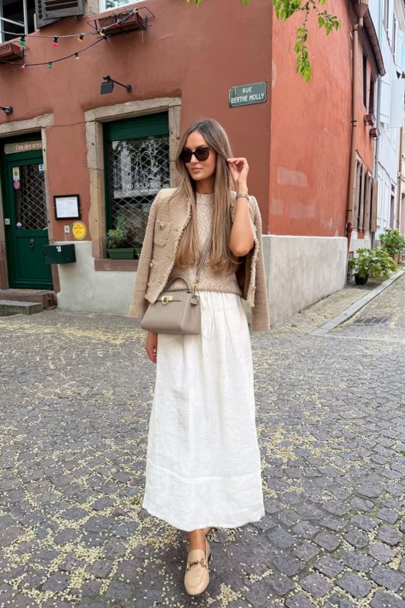 Discover the chicest linen skirt outfit ideas for every season, from effortless European summer looks to elevated casual styling. This fashion guide features elegant linen maxi skirts, relaxed midi outfits, vacation-ready styling tips, and timeless neutral combinations with sandals, woven bags, and effortless accessories for a polished, expensive-looking wardrobe. Linen Skirt With Pockets, With Sweater, With Sneakers, Linen Skirt With Belt, Linen Skirt With Slit, Linen Skirt With T-Shirt, Linen Skirt With Top, Linen Skirt With Blazer, Blue, Black, White, Beige, Short, Summer, Linen Skirt Styling, Linen Skirt Short, Linen Skirt And Top, Linen Skirt Beach Outfit, Linen Skirt Style, Linen Skirt In Fall, Linen Skirt Outfit Inspiration, Outfit Inspo White Linen Skirt, Winter