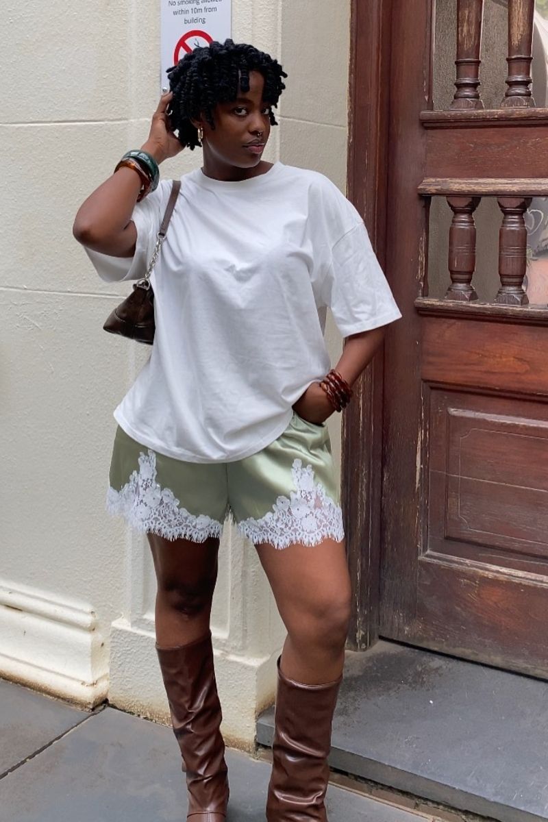 Discover how to style lace shorts with these effortlessly chic outfit ideas that blend feminine details with modern, wearable pieces. From cozy knits and tailored blazers to casual tees and statement boots, these looks will inspire you to elevate your everyday style with ease. Lace Shorts Outfit, Lace Skirt Outfit Ideas, Lace Shorts Outfit Summer, Lace Shorts Outfit Spring, Lace Shorts Outfit Winter, Lace Shorts Country Outfit, Lace Shorts Styled, Lace Shorts Outfit Brown, Lace Shorts Going Out Outfit, Sweater, Lace Shorts With Boots, Lace Shorts With Oversized Shirt, Lace Shorts With Sweater, Satin Lace Shorts With Sweater, Satin Lace Shorts Styling, Satin Lace Shorts Outfit Winter, Satin Lace Shorts Outfit Going Out, Satin Lace Shorts Street Style, What To Wear With Satin Lace Shorts Discover how to style lace shorts with these effortlessly chic outfit ideas that blend feminine details with modern, wearable pieces. From cozy knits and tailored blazers to casual tees and statement boots, these looks will inspire you to elevate your everyday style with ease. Lace Shorts Outfit, Lace Skirt Outfit Ideas, Lace Shorts Outfit Summer, Lace Shorts Outfit Spring, Lace Shorts Outfit Winter, Lace Shorts Country Outfit, Lace Shorts Styled, Lace Shorts Outfit Brown, Lace Shorts Going Out Outfit, Sweater, Lace Shorts With Boots, Lace Shorts With Oversized Shirt, Lace Shorts With Sweater, Satin Lace Shorts With Sweater, Satin Lace Shorts Styling, Satin Lace Shorts Outfit Winter, Satin Lace Shorts Outfit Going Out, Satin Lace Shorts Street Style, What To Wear With Satin Lace Shorts