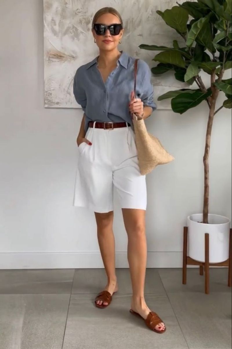 Discover chic and effortless ways to style white Bermuda shorts with these elevated outfit ideas. From tailored blazers and relaxed button-downs to statement tops and minimalist basics, this guide shows you how to create polished, on-trend looks for any occasion all summer long. White Bermuda Shorts Outfit Summer, White Bermuda Shorts Outfit Classy, White Bermuda Shorts Outfit Women,&nbsp; White Bermuda Shorts Outfit Aesthetic, White Bermuda Shorts Outfit Winter, White Bermuda Shorts Outfit Spring, White Bermuda Shorts Jeans Outfit, White Bermuda Shorts Outfit Work, White Bermuda Shorts Beach Outfit, White Bermuda Shorts Outfit Fall, White Bermuda Shorts With Shirt, What To Wear With White Bermuda Shorts, White Bermuda Shorts Outfit With Sneakers, What To Wear With White Bermuda Shorts