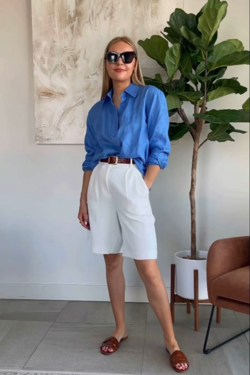 Discover chic and effortless ways to style white Bermuda shorts with these elevated outfit ideas. From tailored blazers and relaxed button-downs to statement tops and minimalist basics, this guide shows you how to create polished, on-trend looks for any occasion all summer long. White Bermuda Shorts Outfit Summer, White Bermuda Shorts Outfit Classy, White Bermuda Shorts Outfit Women,&nbsp; White Bermuda Shorts Outfit Aesthetic, White Bermuda Shorts Outfit Winter, White Bermuda Shorts Outfit Spring, White Bermuda Shorts Jeans Outfit, White Bermuda Shorts Outfit Work, White Bermuda Shorts Beach Outfit, White Bermuda Shorts Outfit Fall, White Bermuda Shorts With Shirt, What To Wear With White Bermuda Shorts, White Bermuda Shorts Outfit With Sneakers, What To Wear With White Bermuda Shorts