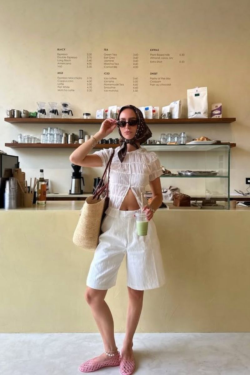Discover chic and effortless ways to style white Bermuda shorts with these elevated outfit ideas. From tailored blazers and relaxed button-downs to statement tops and minimalist basics, this guide shows you how to create polished, on-trend looks for any occasion all summer long. White Bermuda Shorts Outfit Summer, White Bermuda Shorts Outfit Classy, White Bermuda Shorts Outfit Women,&nbsp; White Bermuda Shorts Outfit Aesthetic, White Bermuda Shorts Outfit Winter, White Bermuda Shorts Outfit Spring, White Bermuda Shorts Jeans Outfit, White Bermuda Shorts Outfit Work, White Bermuda Shorts Beach Outfit, White Bermuda Shorts Outfit Fall, White Bermuda Shorts With Shirt, What To Wear With White Bermuda Shorts, White Bermuda Shorts Outfit With Sneakers, What To Wear With White Bermuda Shorts
