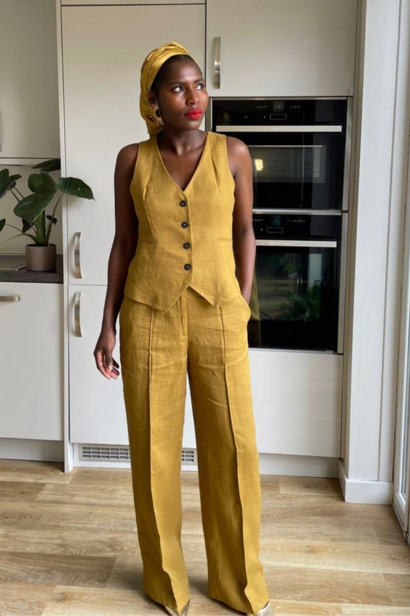 Discover how to style yellow linen pants with chic, effortless outfit ideas perfect for summer. From casual daytime looks to elevated tailored sets, this guide covers versatile styling tips, color pairings, and must-have accessories to help you create polished, fashion-forward outfits for any occasion. Yellow Linen Pants Outfit, Yellow Linen Pants Outfit Summer, Yellow Linen Pants Outfit Winter, Yellow Linen Pants Outfit Work, Yellow Linen Pants Outfit Hijab, Yellow Linen Pants Outfit Ideas, Yellow Linen Pants With Black Top, Beach, Yellow Linen Pants Styling, Yellow Linen Pants Fit, Yellow Linen Pants Outfit Aesthetic, Black Top, Yellow Linen Pants With White Shirt, With Blue Top, With Brown Top, What To Wear With Yellow Linen Pants, Butter Yellow Top With Linen Pants